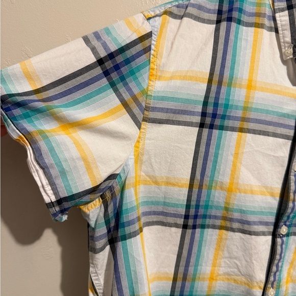 Original Penguin Men's Multicolor Plaid Button Down Short Sleeve Shirt Cotton XL - Picture 7 of 12